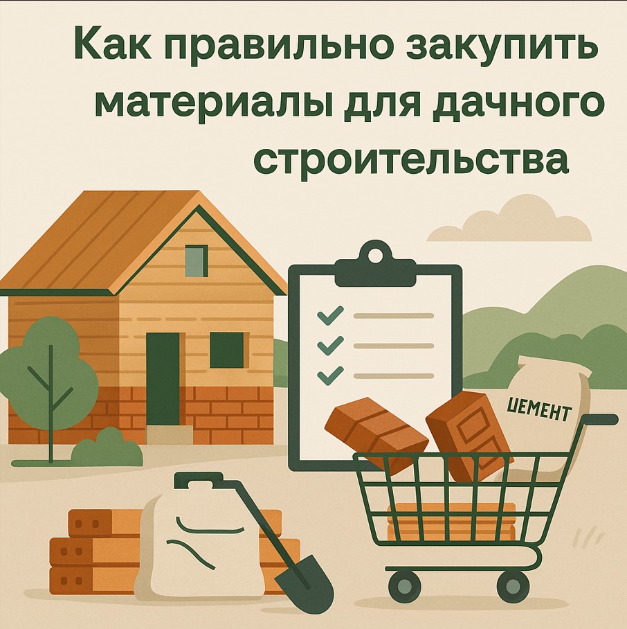 Закупка стройматериалов для дачи